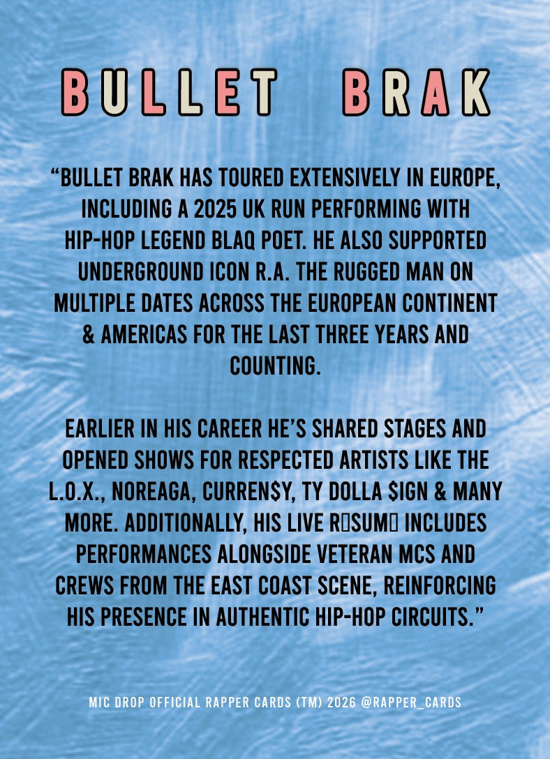 Bullet Brak x Rapper Cards (Live Action Edition)